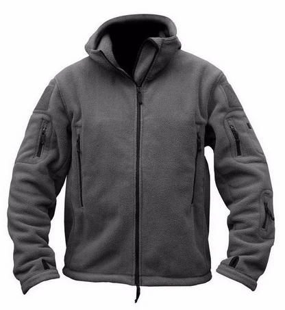 Veste polaire homme – Coupe régulière – Capuche – Zip intégral – Poches zippées