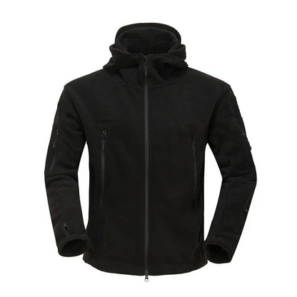 Veste polaire homme – Coupe régulière – Capuche – Zip intégral – Poches zippées