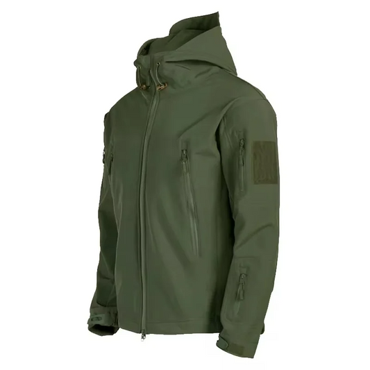 Veste tactique homme – Imperméable coupe-vent – Capuche – Multipoches – Coutures renforcées