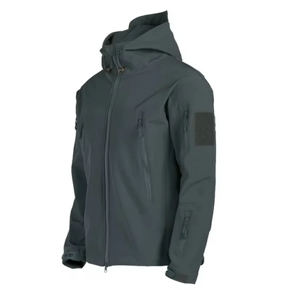 Veste tactique homme – Imperméable coupe-vent – Capuche – Multipoches – Coutures renforcées