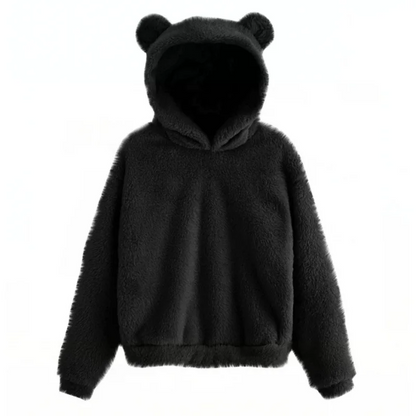 Sweat à capuche femme – Fleece doux – Coupe ample – Capuche oreilles fantaisie