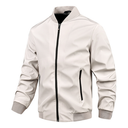 Veste homme coupe droite – Coupe régulière – Col montant – Tissu coupe-vent
