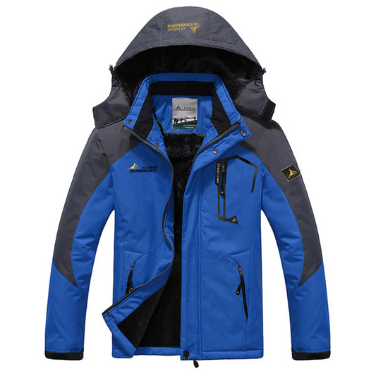 Veste parka homme – Coupe régulière – Capuche doublée en fausse fourrure – Imperméable