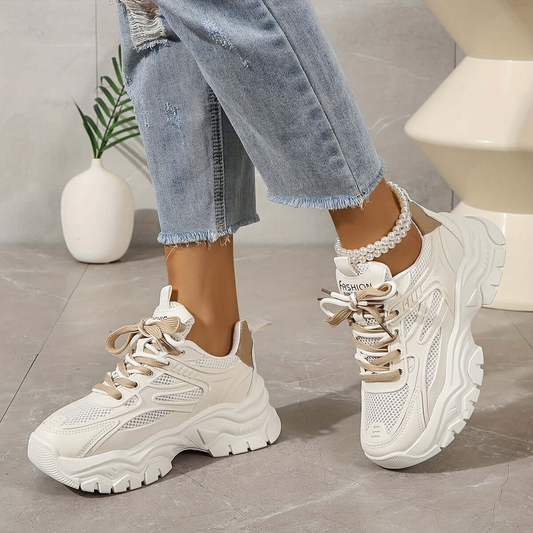 Baskets femme – Semelle épaisse – Mesh respirant – Style chunky confortable