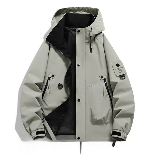 Homme Veste - Tissu Tissé - Coupe Décontractée - Capuche Ajustable - Manches Longues