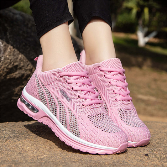 Baskets femme – Maille respirante – Semelle amortie – Maintien lacé sportif