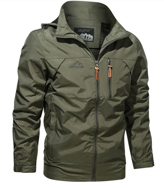 Veste homme outdoor – Coupe régulière – Imperméable respirante – Fermeture zippée