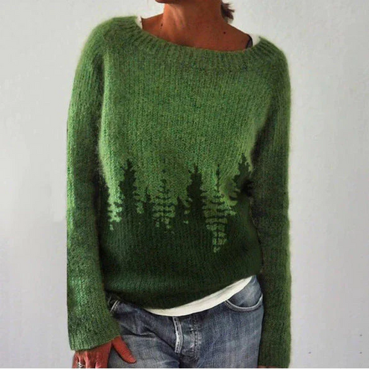 Femme Pull - Maille épaisse - Coupe décontractée - Col large - Manches longues