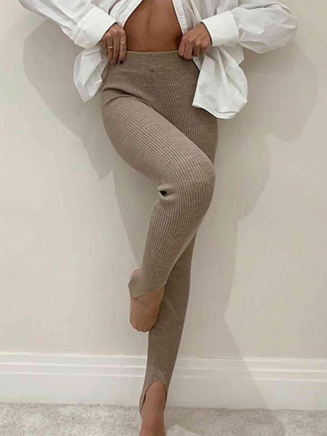 Legging taille mi-haute côtelé Clara - Confortable et extensible pour femme