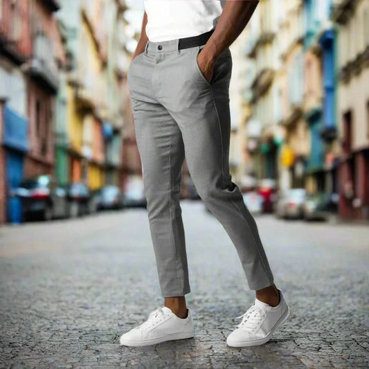 Pantalon chino de haute qualité, flexible et sur mesure pour homme