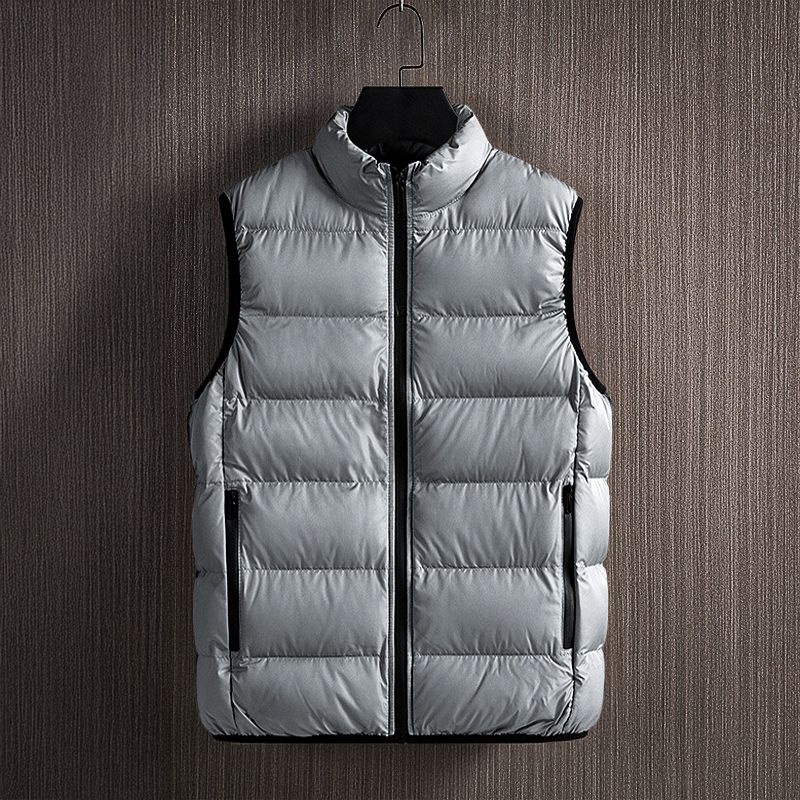 Gilet matelassé homme – Coupe régulière – Col montant – Poches zippées sécurisées