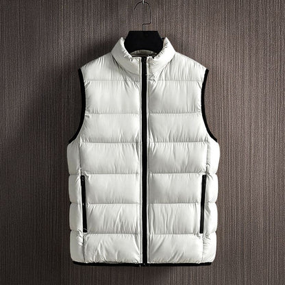 Gilet matelassé homme – Coupe régulière – Col montant – Poches zippées sécurisées