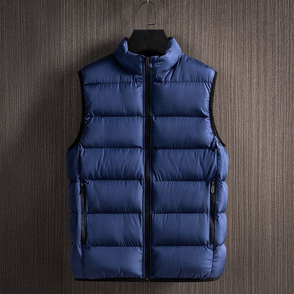 Gilet matelassé homme – Coupe régulière – Col montant – Poches zippées sécurisées