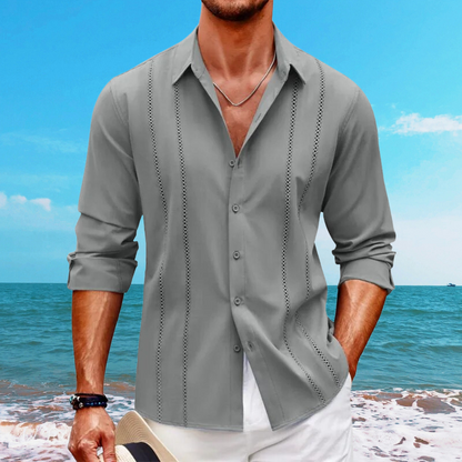 Chemise homme – Coupe décontractée – Manches longues – Tissu respirant élégant