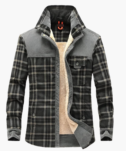 Veste-chemise homme – Coupe décontractée – Doublure polaire – Fermeture à pressions