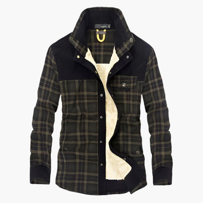 Veste-chemise homme – Coupe décontractée – Doublure polaire – Fermeture à pressions