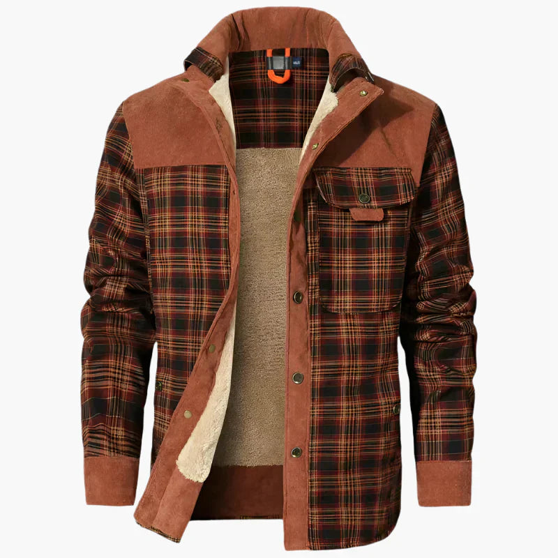 Veste-chemise homme – Coupe décontractée – Doublure polaire – Fermeture à pressions