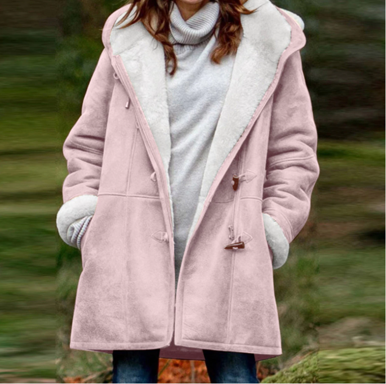 Manteau à capuche imperméable et chaud élégant pour femme