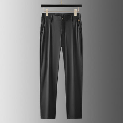 Homme Pantalon - Tissu Extensible Léger - Coupe Droite Slim - Longueur Intégrale