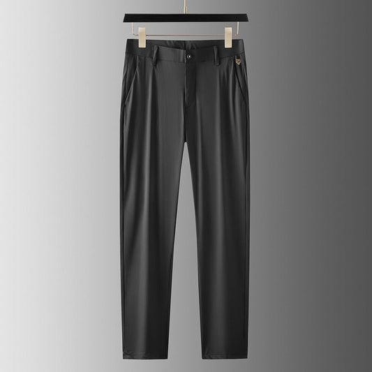Homme Pantalon - Tissu Extensible Léger - Coupe Droite Slim - Longueur Intégrale