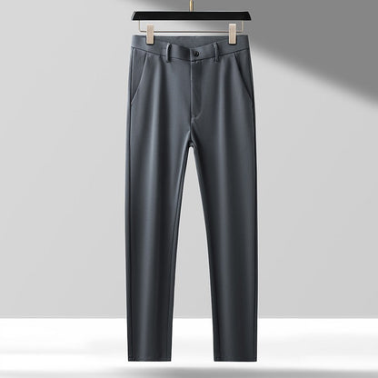 Homme Pantalon - Tissu Extensible Léger - Coupe Droite Slim - Longueur Intégrale