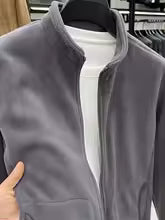 Veste polaire homme – Coupe régulière – Col montant – Fermeture zippée – Poches latérales