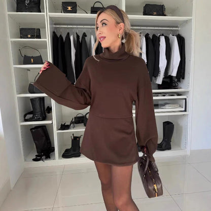 Ensemble 2 pièces femme – Coupe oversize – Col montant – Manches évasées – Coton doux