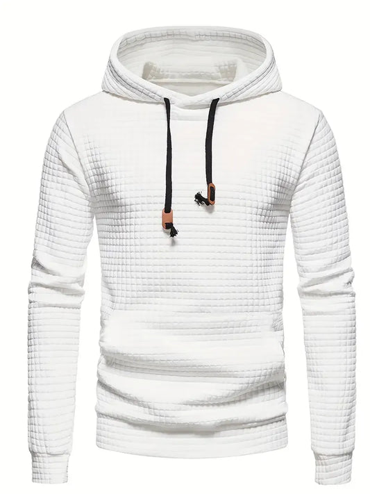 Sweat à capuche homme – Coupe régulière – Texture matelassée – Style décontracté