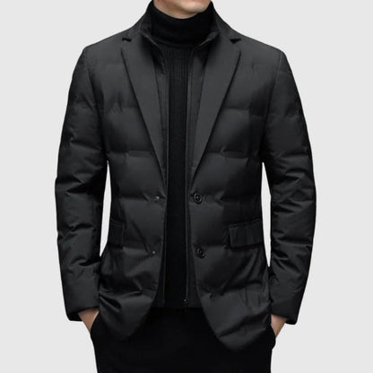 Manteau coupe-vent homme – Coupe ajustée – Double boutonnage – Ceinture – Épaulettes