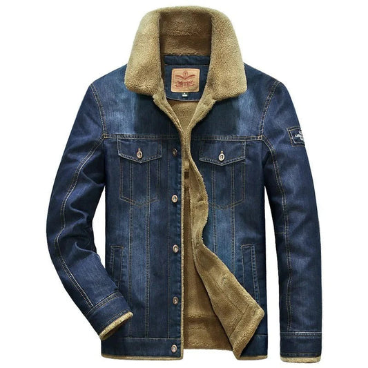 Veste en jean homme – Coupe régulière – Doublure sherpa – Poches boutonnées