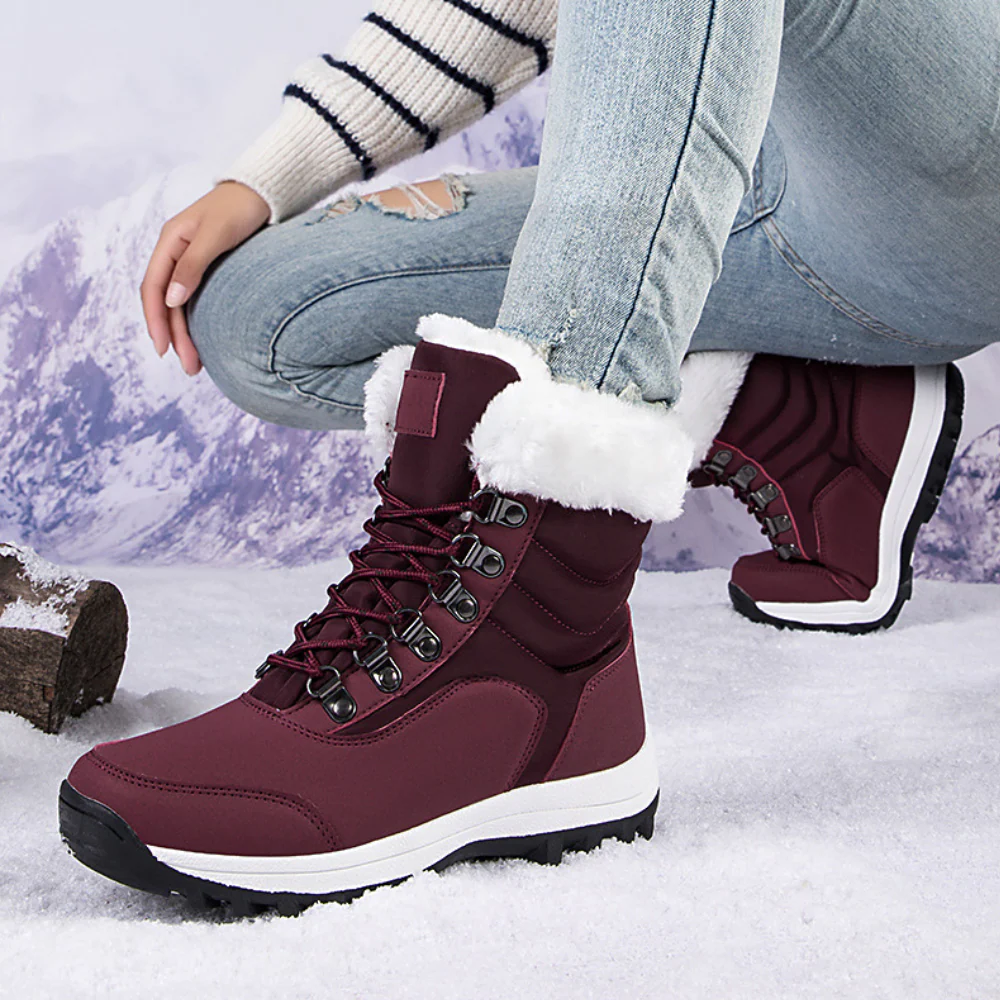 Bottes femme mi-mollet – Imperméables – Doublure chaude – Semelle antidérapante