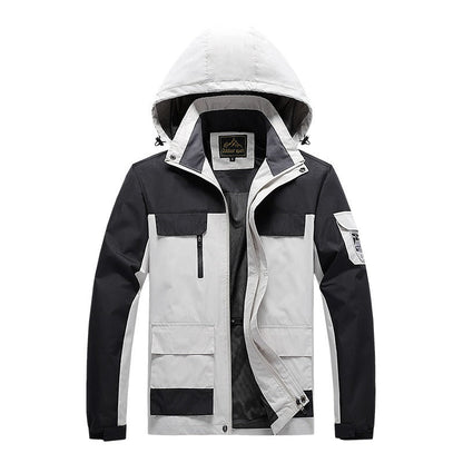 Homme Veste - Tissu Tissé - Col Montant - Manches Longues - Coupe Régulière