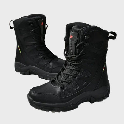 Bottes de randonnée femme – Hautes – Cuir et maille – Renforts – Soutien cheville