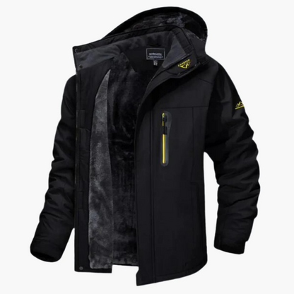 Veste homme outdoor – Imperméable doublée polaire – Capuche – Coupe décontractée