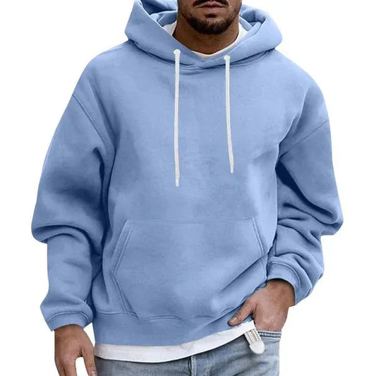 Sweat à capuche homme – Coupe oversize – Tissu doux – Poche kangourou – Cordon réglable