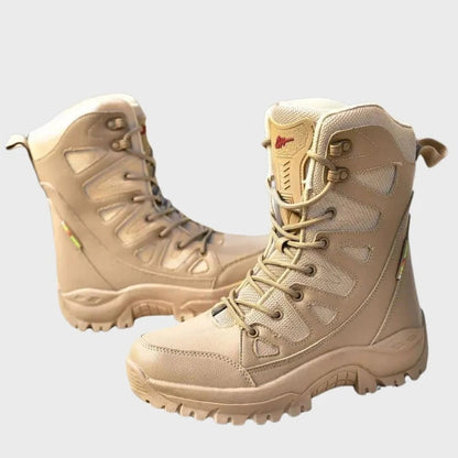 Bottes de randonnée femme – Hautes – Cuir et maille – Renforts – Soutien cheville
