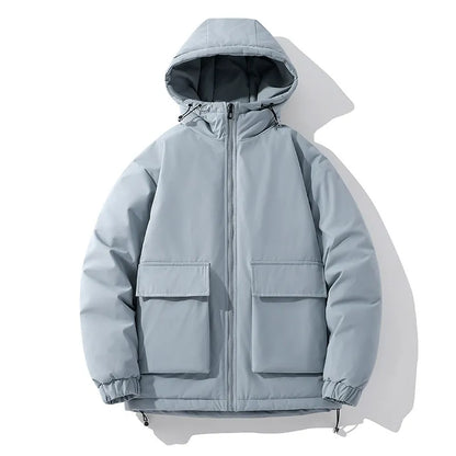 Homme Veste - Tissu Tissé Mat - Capuche Ajustable - Coupe Oversize