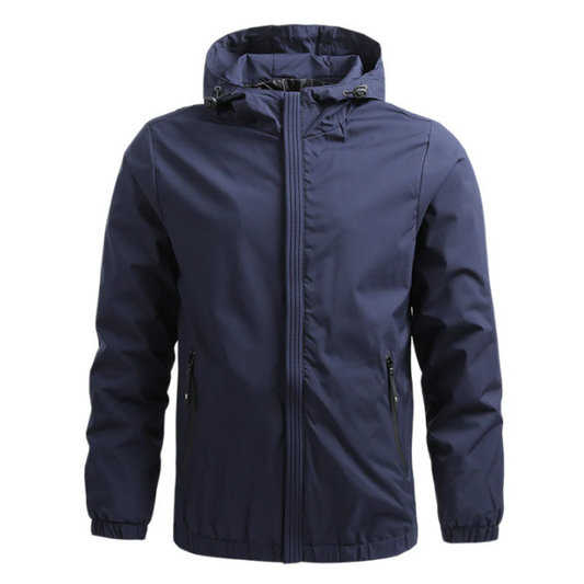 Veste à capuche homme – Coupe régulière – Tissu léger coupe-vent – Usage extérieur