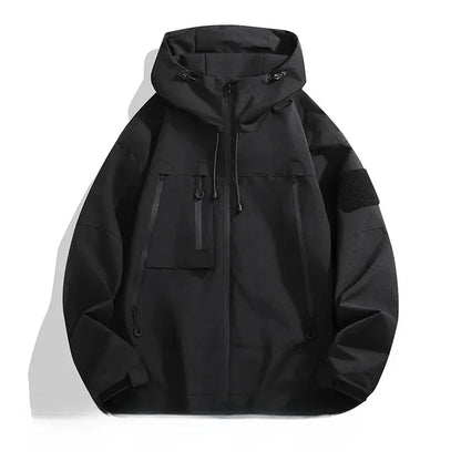 Homme Veste - Tissu Synthétique Tissé - Coupe Décontractée - Capuche - Longueur Hanche