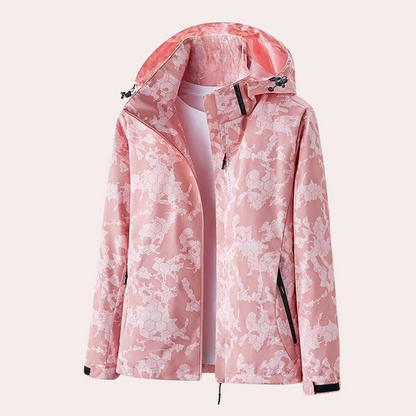 Veste femme légère – Coupe droite – Capuche amovible – Poches zippées pratiques