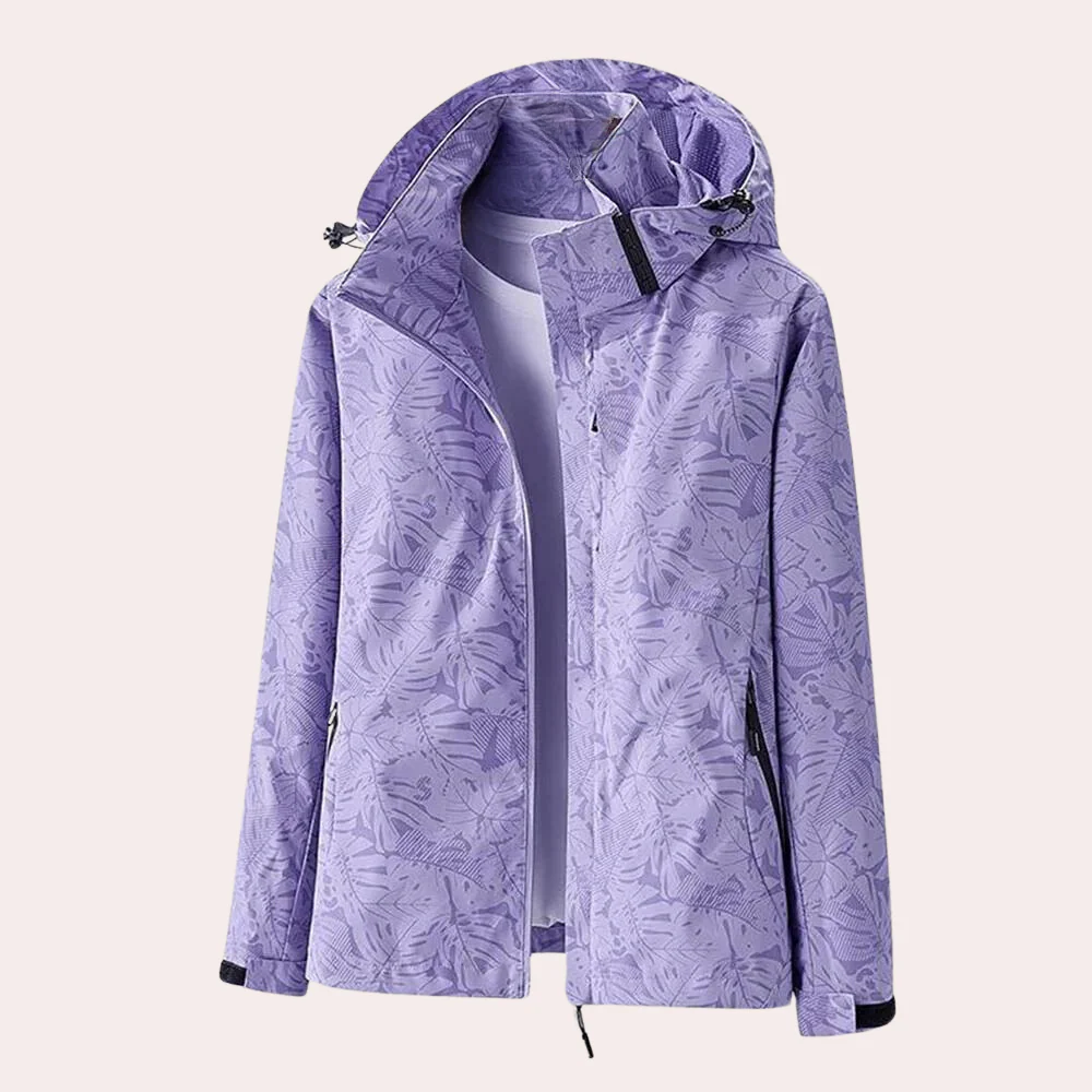 Veste femme légère – Coupe droite – Capuche amovible – Poches zippées pratiques