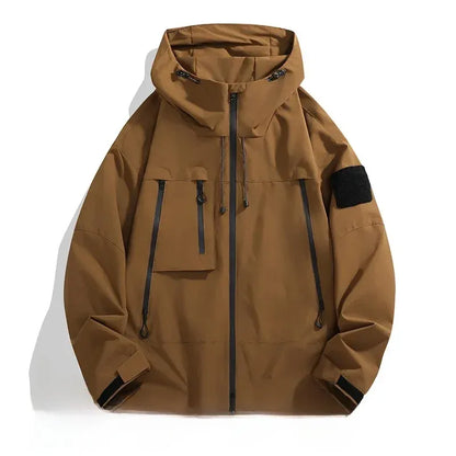 Homme Veste - Tissu Synthétique Tissé - Coupe Décontractée - Capuche - Longueur Hanche