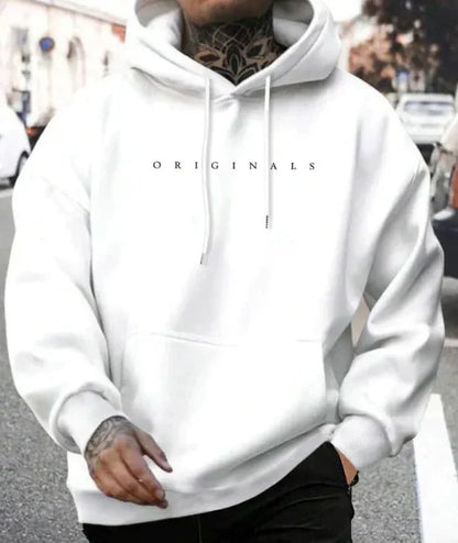 Sweat à capuche homme – Coupe décontractée – Coton – Poche kangourou – Style streetwear