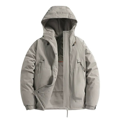 Homme Veste - Tissu Technique - Col Montant Avec Capuche - Coupe Décontractée