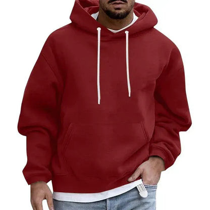 Sweat à capuche homme – Coupe oversize – Tissu doux – Poche kangourou – Cordon réglable