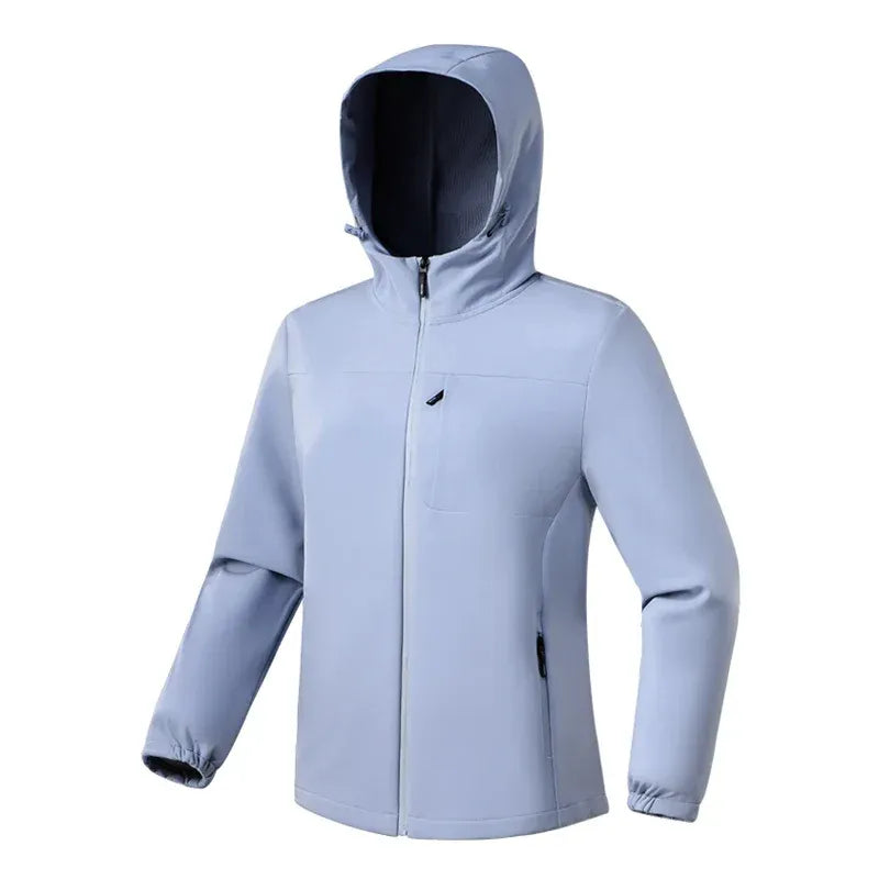 Femme Veste - Softshell Stretch - Coupe Regular - Capuche Ajustable - Manches Longues