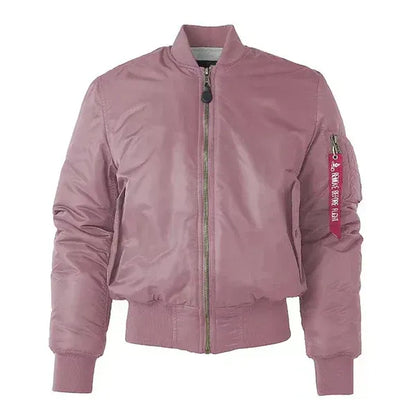 Blouson femme – Coupe décontractée – Tissu coupe-vent – Finition côtelée – Poches zippées