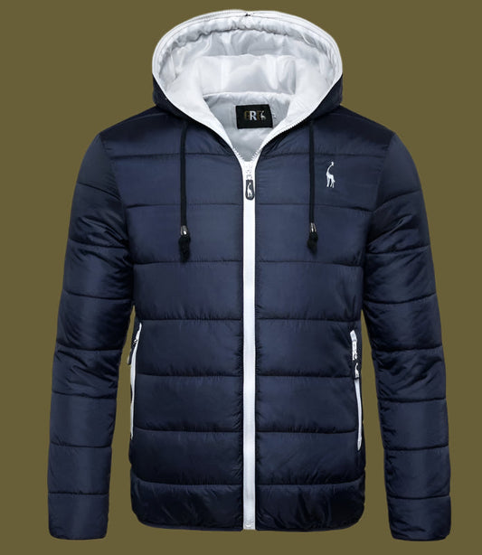 Veste matelassée homme – Coupe régulière – Capuche – Déperlante – Poches zippées