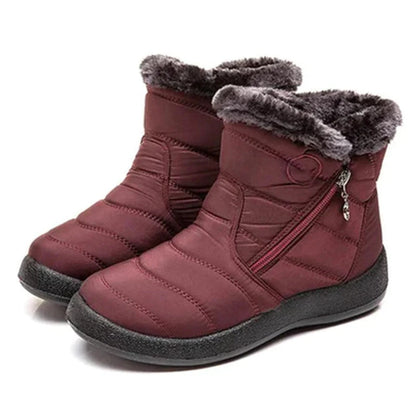 Bottines femme – Matelassées déperlantes – Doublure fourrure – Fermeture zippée
