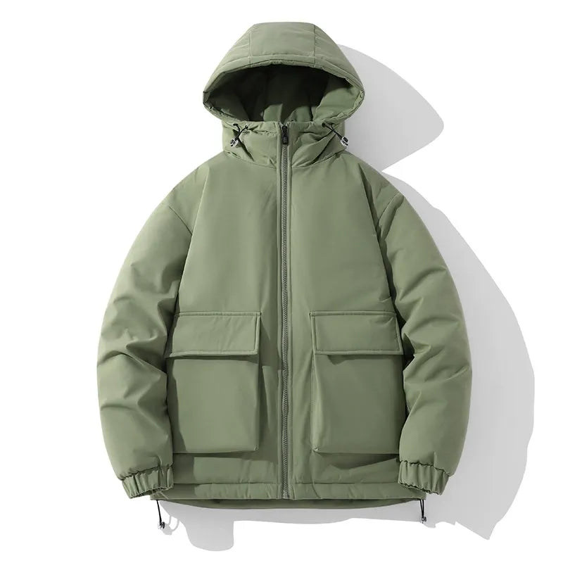 Homme Veste - Tissu Tissé Mat - Capuche Ajustable - Coupe Oversize